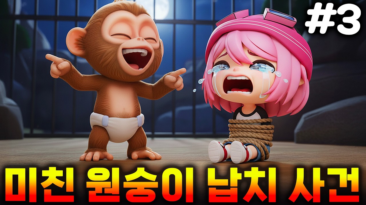 내가 원숭이라고? 미친 원숭이가 사람을 납치 해요! 아기 원숭이 구출 작전! 동물원 원숭이가 되어 사람들을 구경(?)해 볼까요?! I Am Monkey #3 [아려랑]