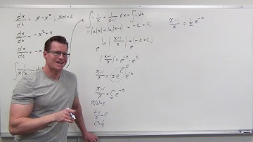 Using Partial Fractions in Differential Equations (Differential Equations 34)