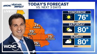 Sunny and comfortable Thursday in Charlotte! Chris Mulcahy forecast 10/2