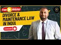 Divorce & Maintenance law in india