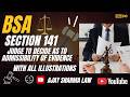 section 141 bsa | judge to decide as to admissibility of evidence | AJAY SHARMA LAW