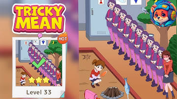 Tricky Mean – Level 33 stop the line cutter Guide & Answers | Mobile Gameplay Walkthrough