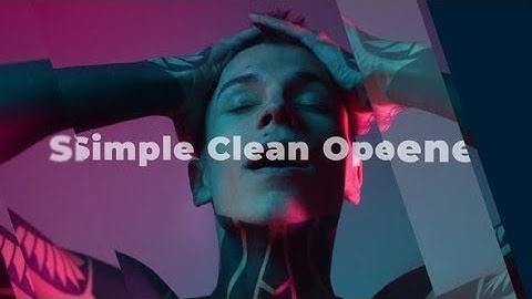 After Effects Template: Clean Fast Opener / Intro