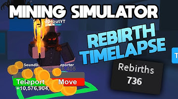 LOADS OF REBIRTHS! (Mining Timelapse) | ROBLOX Mining Simulator Gameplay