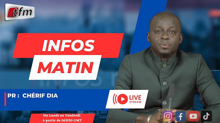 🚨 🚨 TFM LIVE :  Infos Matin  - Pr : Cherif DIA - 10 juin 2025