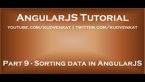 Sorting data in AngularJS