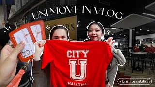 uni move in vlog. (dorm + orientation + first vlog 2023) || City University Malaysia