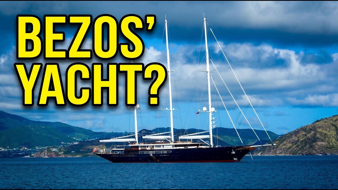 ⁣WE SAW JEFF BEZO'S $500M MEGA YACHT IN ST KITTS ( AND KILLER BEES IN NEVIS ! )