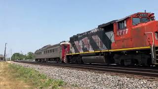Classic Vintage Cn Gp38-2W And A Cn Rdc Cn 4777 Leads Cn 1501 Lake Villa Il 6.5.23