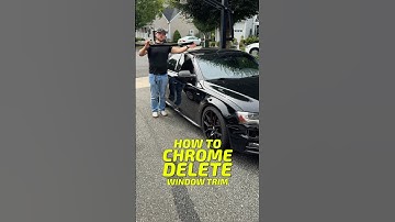 How to CHROME DELETE WINDOW TRIM Part 2 - Gloss Black Vinyl Wrap 🏎️💨