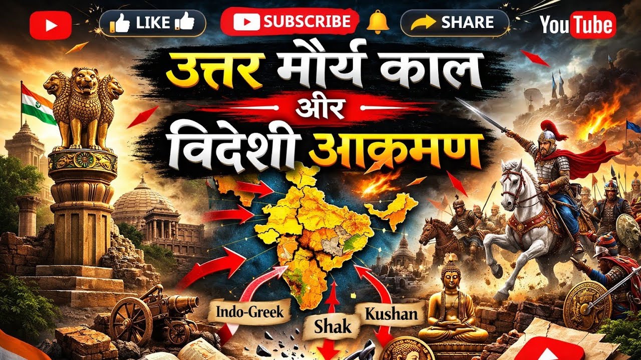मौर्य साम्राज्य के पतन के बाद क्या हुआ? | उत्तर मौर्य काल और विदेशी आक्रमण की पूरी कहानी 