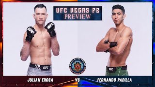 Julian Erosa vs Fernando Padilla Preview | #UFCVegas72 | Bloody Water Podcast