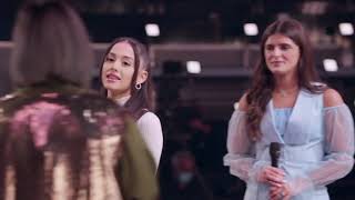 Katie Rae and Bella DeNapoli Stage Rehearsal with Ariana Grande \/\/ The Voice 2021 *Night Seven*