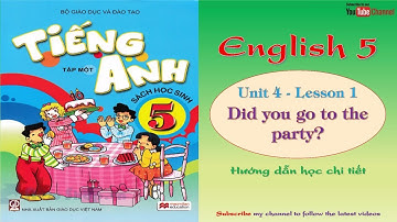 Tiếng Anh lớp 5: Unit 4 Lesson 1 Did you go to the party? ✔️ Kim Thanh channel