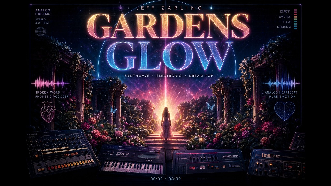 Gardens Glow – Jeff Zarling | 80s Synthwave Inspired by Alphaville