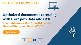 Optimized document processing with iText pdf2Data and OCR