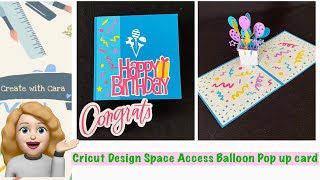 Cricut Design Space Access Balloon Pop Up Card