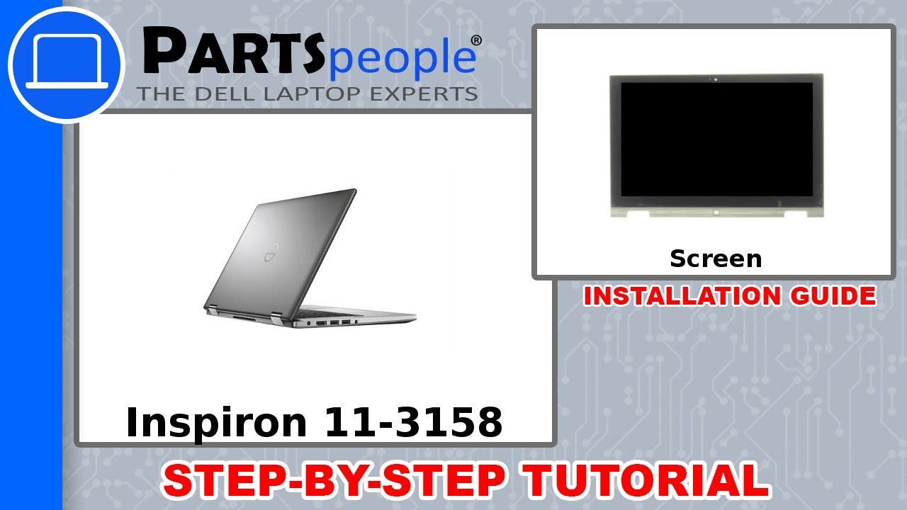 Dell Inspiron 11 3158 Pt004 Screen How To Video Tutorial Youtube