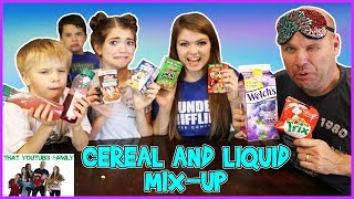 CEREAL AND LIQUID MIX-UP CHALLENGE / That YouTub3 Family