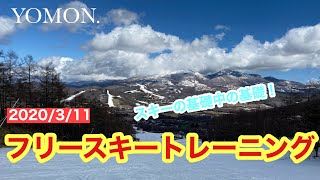 【アルペンフリースキー】2020/3/11菅平フリースキートレーニング、基本