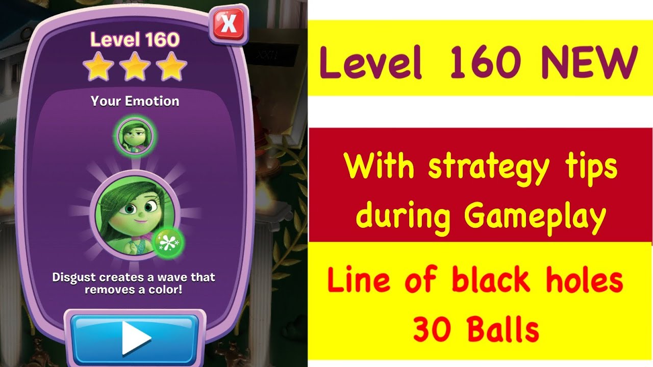 Inside Out Thought Bubbles Level 160 NEW: Tips and Strategy Gameplay Walkthrough Youtube No Boosters