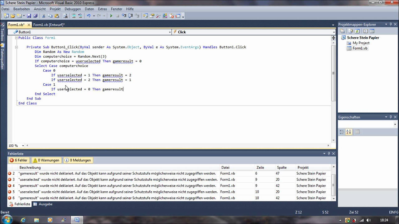 New (HowTo) Schere Stein Papier in VB 2010 erstellen