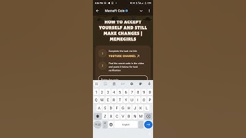 How to accept yourself and still makes changes memefi code