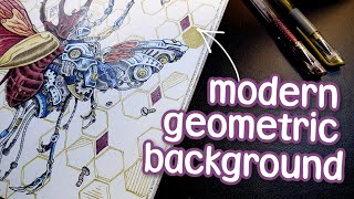 Creating a modern geometric background! ...and some funny mistakes along the way - Adult Coloring
