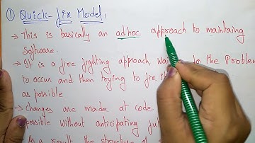 Software Maintenance models | Part-1/2 | Software Engineering | Lec-85 | Bhanu Priya