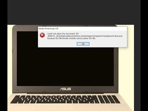 Photoshop - Could not place the document because the file format module cannot parse the file
