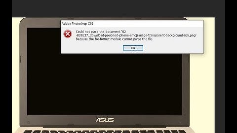 Photoshop - Could not place the document because the file format module cannot parse the file
