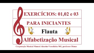 EXERCÍCIOS 01, 02 E 03Flauta e Clarinete em C