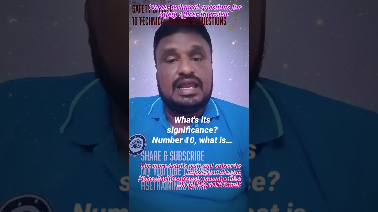 Career technical interview questions for safety engineer 