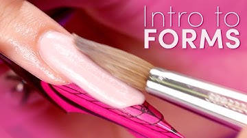 Intro to Forms 💅🏻How to Apply Acrylic on Nail Forms 💕Acrylic for Beginners