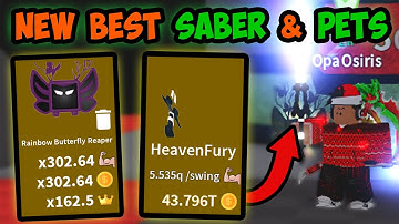 GETTING *NEW* BEST SABERS & PETS!!! OP STATS | Roblox Saber Simulator