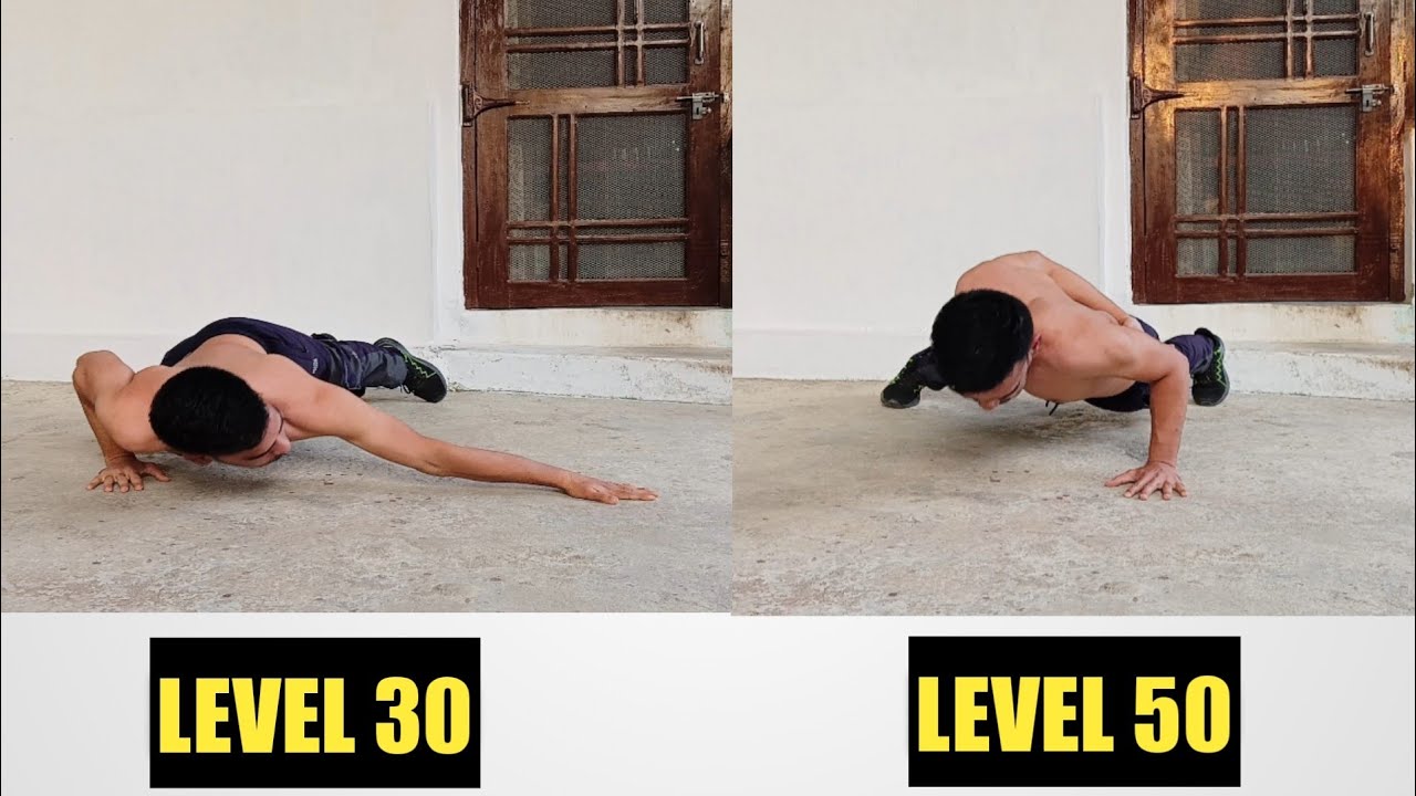 Different push up variations level 1 to 100 types of push ups YouTube