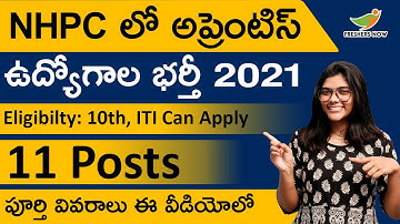 NHPC Apprenticeship 2021 in Telugu | Notification for 11 Vacancies | Latest Central Govt Jobs 2021