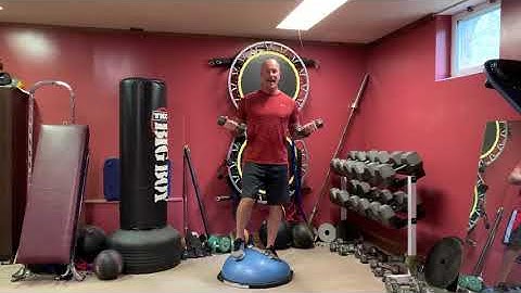 Bosu ball bicep curls