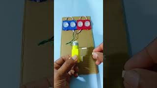 Let's light a bulb with a gear motor#dcmotor #diy #shorts #generator