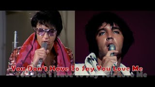 ELVIS PRESLEY - Rehearsal - You Don&#39;t Have To Say You Love Me (Voice, Backing Vocals and Stage)  4K