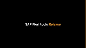 SAP Fiori tools Release