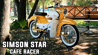Simson Star BEMUTATÓ! | EGYEDI CAFE RACER stílusú STAR! Tulajdonosa bemutatásával! 😱 🟡