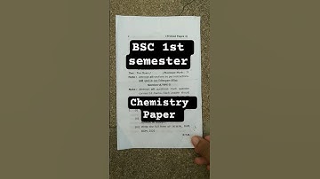 BSC 1st semester chemistry paper 2024 #bsc1styearchemistry#motivation