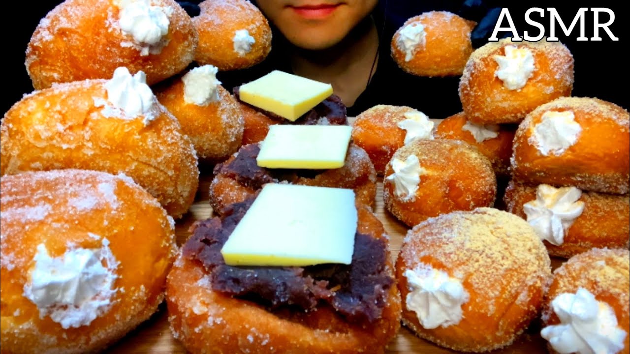 【咀嚼音】揚げドーナツと揚げあんドーナツを食べる/ASMR/EatingSounds/Mukbang/먹방