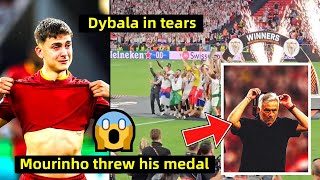 Mourinho Threw Away His Runners Up Medal And Dybala Crying After Roma Lost To Sevilla