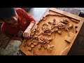 Rose Wood Carving: How to make a Flowers Wooden Painting