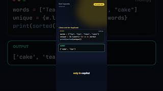 Set Comprehensions #shorts #coding #learnpython #programming #python