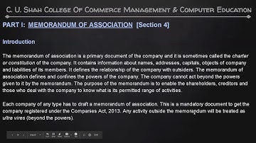 B.COM SEM-1 COMPANY LAW-1  U2  PART I  BY PROF. BHARTI PARMAR