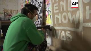 Street artist takes to NYC walls to fight virus