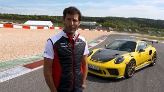 Mark Webber and the GT3 RS on the Nürburgring Grand Prix circuit